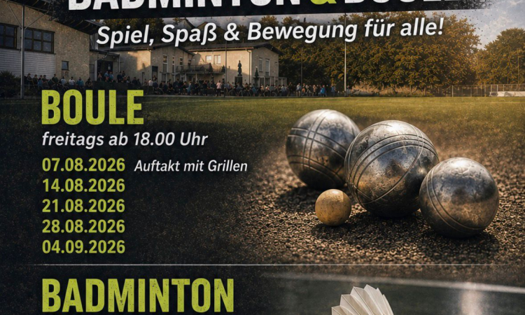 Sommerferien 2026 beim FC Viktoria Hettingen – mit Boule und Badminton