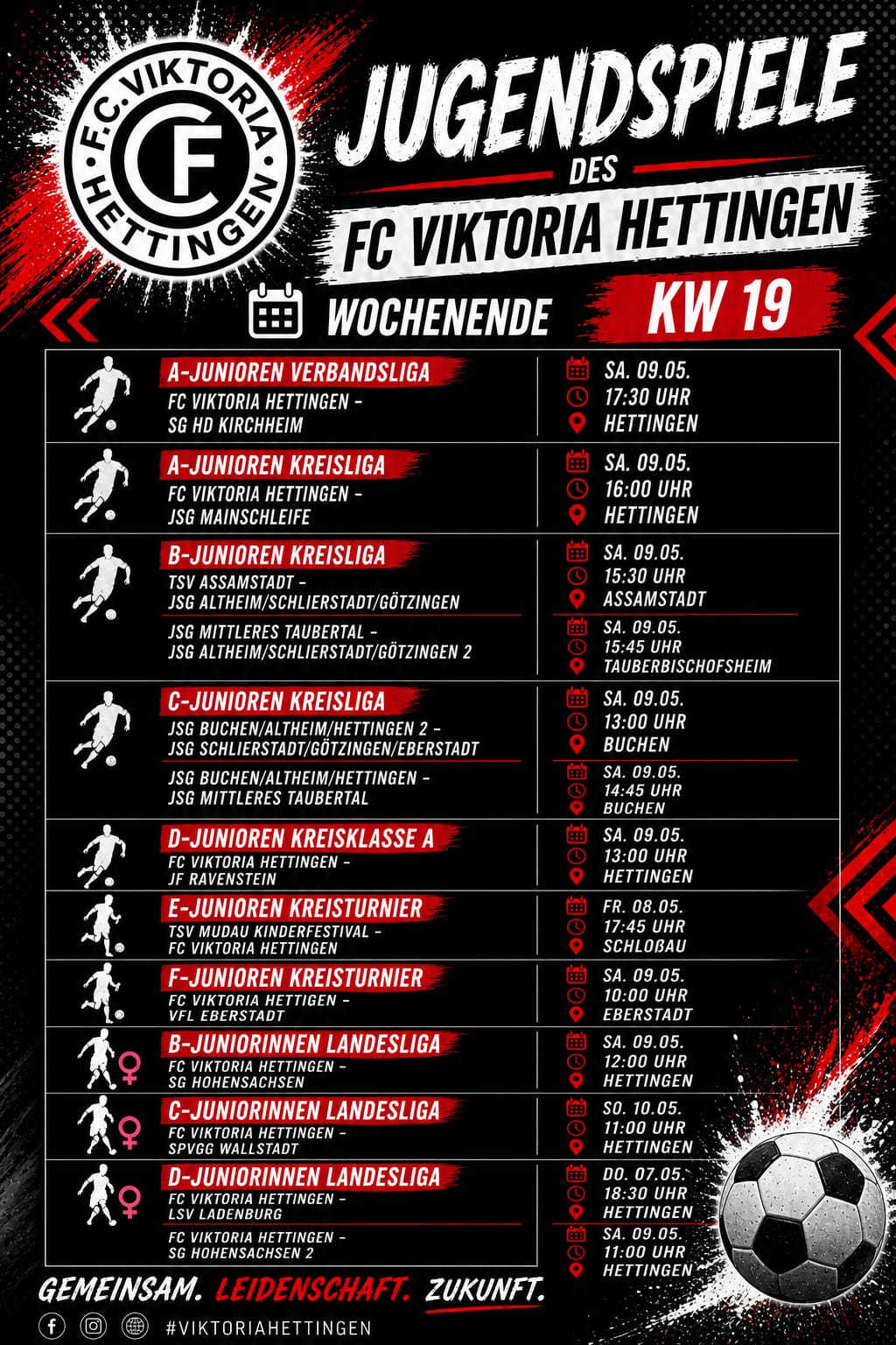 Jugend Spielplan KW19